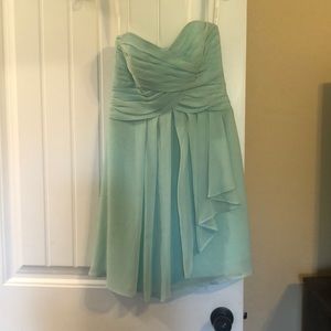 Mint short bridesmaid dress